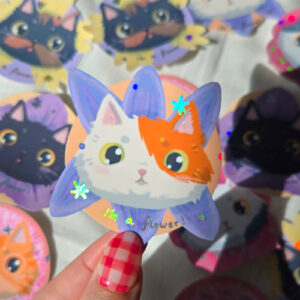 I'm a Flower! Chonky Cat Vinyl Sticker Benben - Image 2