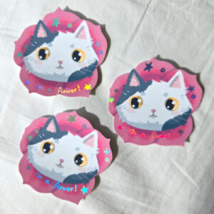 I'm a Flower! Chonky Cat Vinyl Sticker Moomoo - Image 2