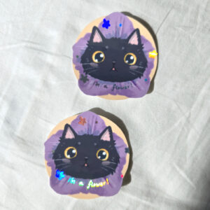 I'm a Flower! Chonky Cat Vinyl Sticker Nyap - Image 3
