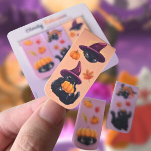 Chonky Cat Halloween Magnetic Bookmarks - Image 2