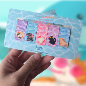 Summer time Chonky Cats Magnetic Bookmarks - Image 4